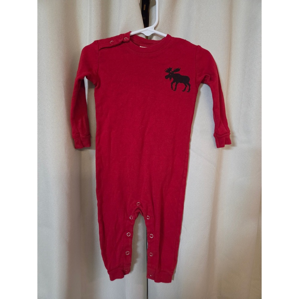 Hatley Red Moose Trailing A Little Behind Union Suit Sleeper 12-18M